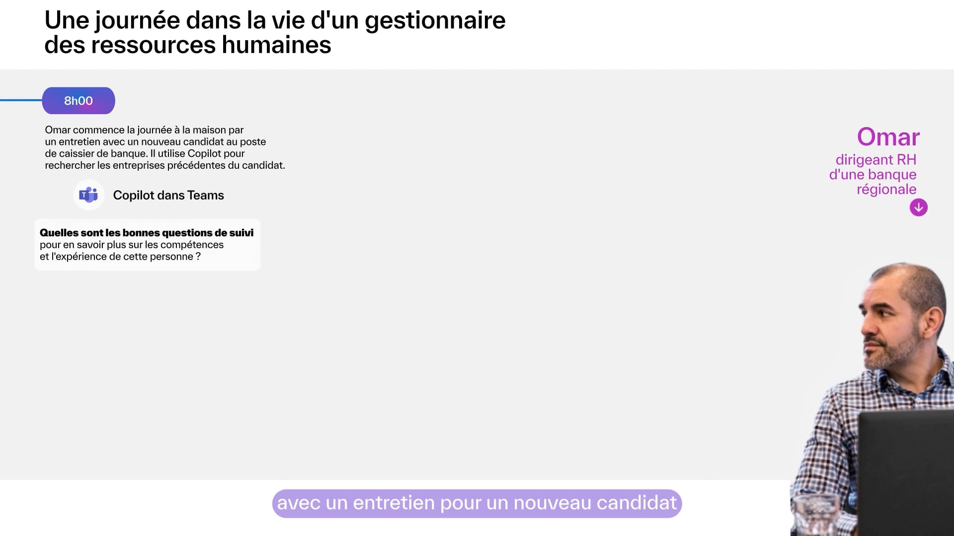 Vidéo : la journée type d'un responsable des ressources humaines avec Copilot for RH