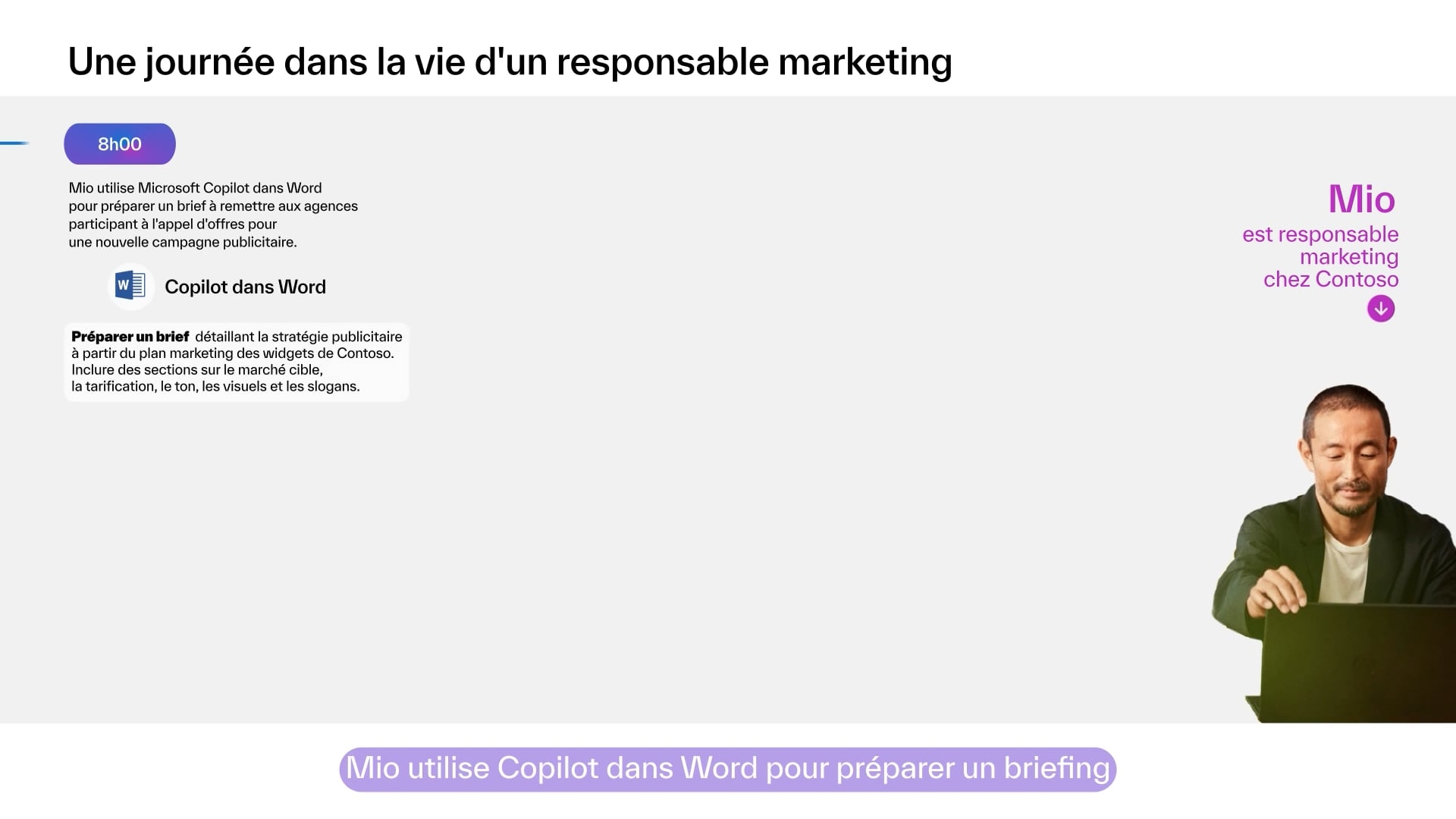 Vidéo : la journée type d'un responsable marketing avec Copilot for Marketing